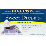 Bigelow, Травяной чай «Сладкие сны», без кофеина, 20 чайных пакетиков, 1,09 унц. (30 г) отзывы
