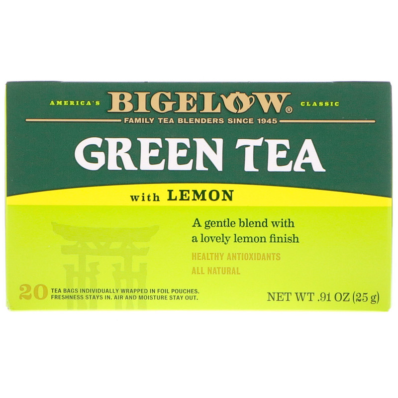 Bigelow, Green Tea with Lemon, 20 Tea Bags, 0.91 oz (25 g) - iHerb