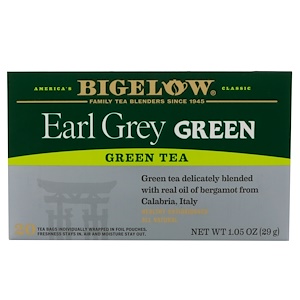 Отзывы о Бигелоу, Early Grey Green Tea, 20 Tea Bags, 1.05 oz (29 g)