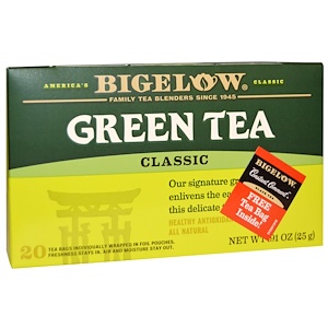 Bigelow, Классический зеленый чай, 20 чайных пакетиков, 25 г