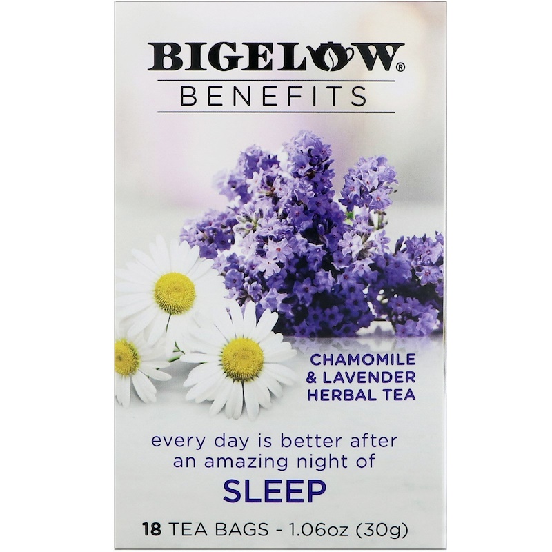 Bigelow, Benefits, Sleep, Chamomile & Lavender Herbal Tea, 18 Tea Bags