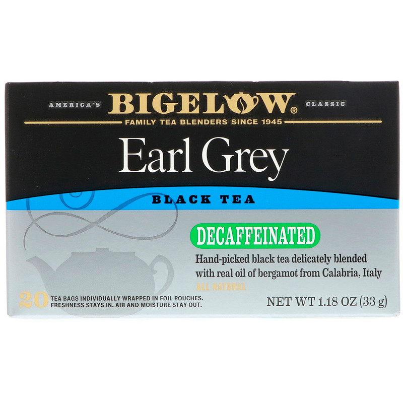 Bigelow, Earl Grey, Decaffeinated, Black Tea , 20 Tea Bags, 1.18 oz (33