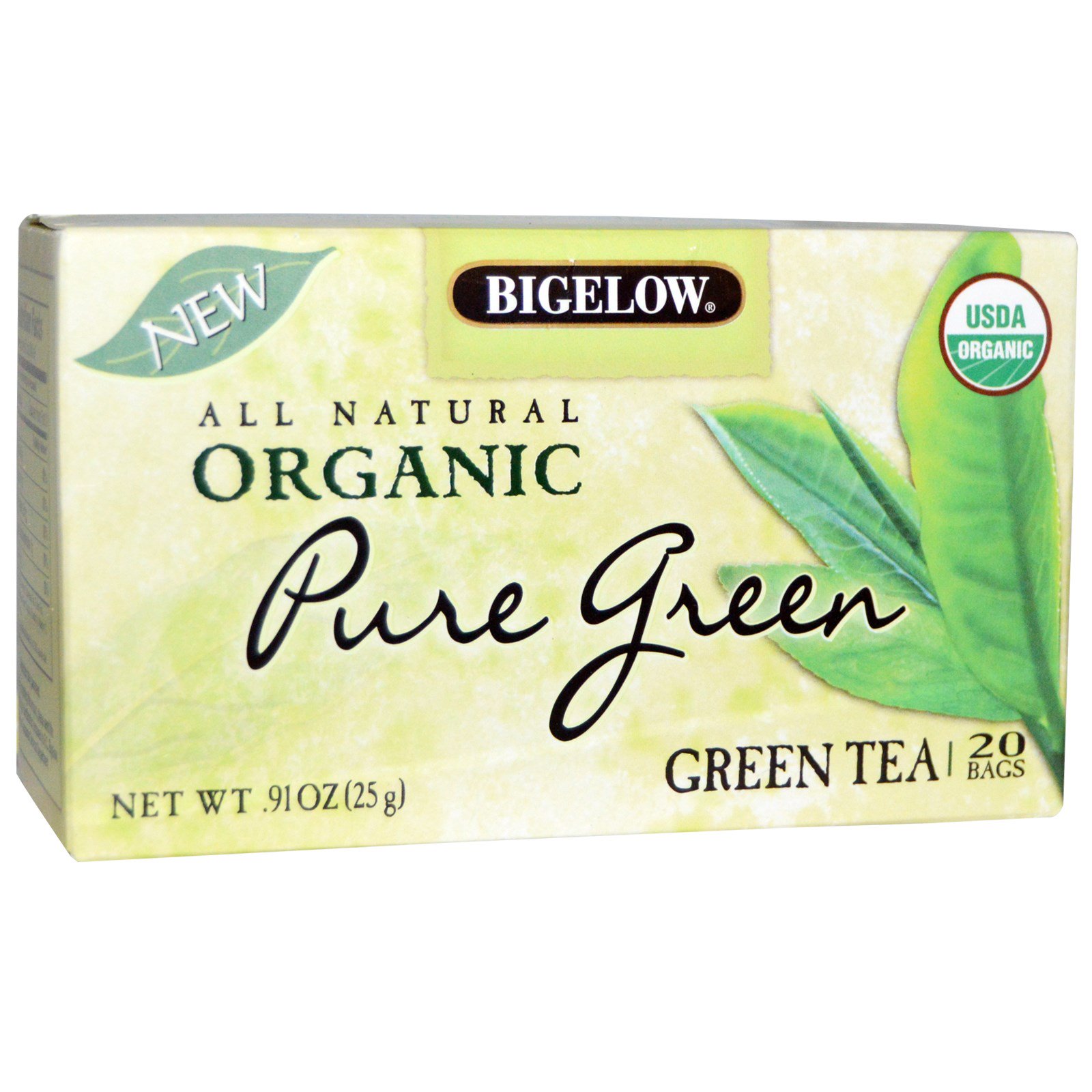 Bigelow all Natural Organic Pure Green tea bags (072310070035)