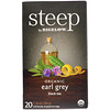 Bigelow, Steep, Black Tea, Organic Earl Grey, 20 Tea Bags, 1.28 oz (36 g)