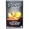Bigelow, Steep, Organic Lemon Ginger Tea, 20 Tea Bags, 1.60 oz (45 g)