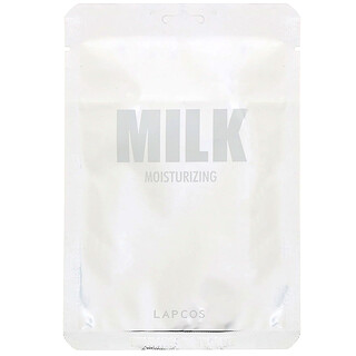 Lapcos, 牛奶保濕美容面膜，1 片，1.01 盎司（30 毫升）