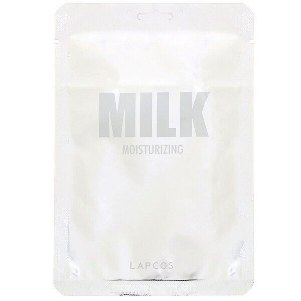 Lapcos, Mascarilla con leche, Humectante, 1 lámina, 30 ml (1,01 oz. líq.)