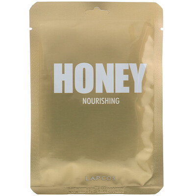 Lapcos Маска для лица с медом, для ежедневного использования, питательная, 5 шт., по 27 мл (0,91 жидк унции) каждая