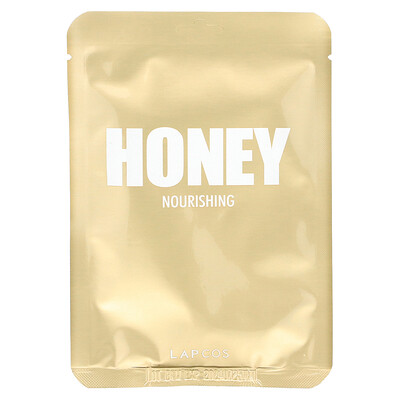 

Lapcos, Honey Beauty Sheet Mask, Nourishing, 5 Sheets, 0.91 fl oz (27 ml) Each