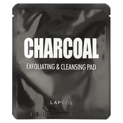 

Lapcos, Charcoal, Exfoliating & Cleansing Pad, 5 Pads, 0.24 fl oz (7 g) Each