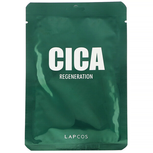 Lapcos, Cica-Tuchmaske, Regeneration, 1 Tuchmaske, 30 ml (1,01 fl. oz.)