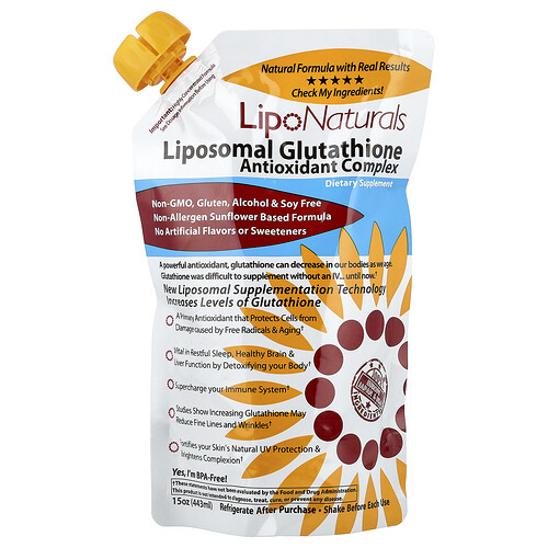 Lipo Naturals Liposomal Glutathione Antioxidant Complex, 15 oz (443 ml)