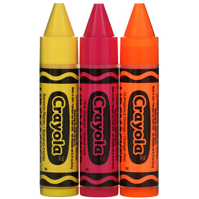Lip Smacker Crayola, Lip Balm, Trio Pack, 3 Pieces, 0.14 oz (4.0 g) Each