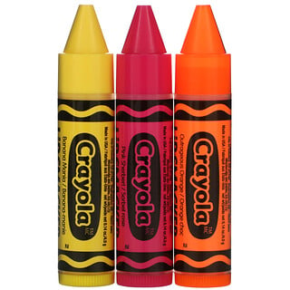 Lip Smacker, Crayola，潤唇膏，三件套，3 件，每件 0.14 盎司（4.0 克）。
