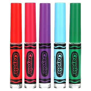 Lip Smacker, Crayola, vloeibare lipgloss, variatiepakket, 5 stuks, 14 ml