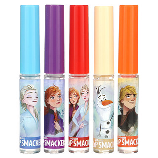 Lip Smacker, Disney Frozen, vloeibare lipgloss, variatiepakket, 5 stuks, 0,45 fl oz (14 ml)