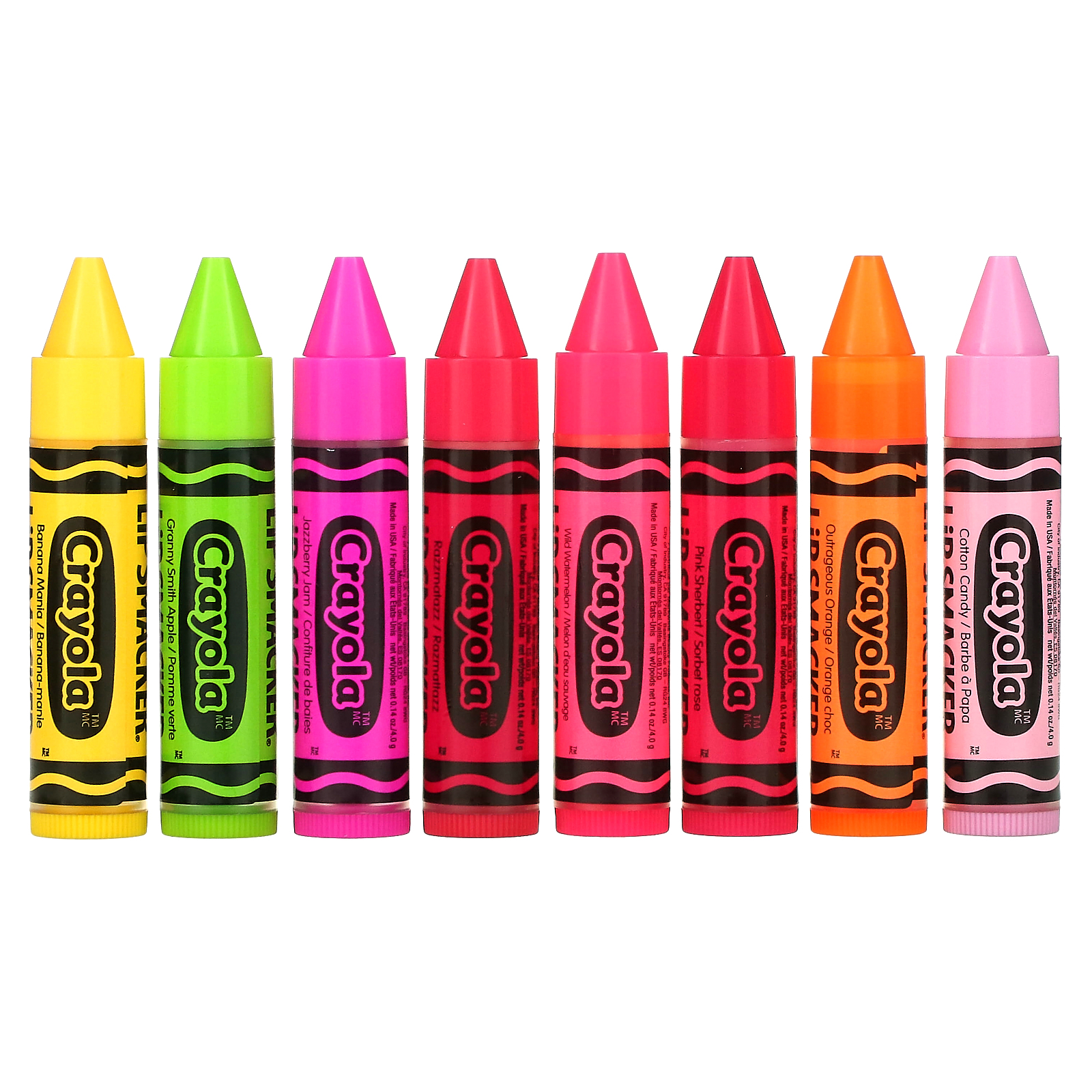 Lip Smacker, Crayola, Lip Balm, Party Pack, 8 Pieces, 0.14 oz (4 g) Each