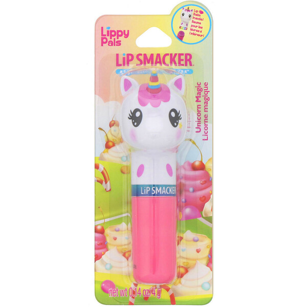 Lip Smacker‏, بلسم شفاه Lippy Pals، اليونيكورن، سحر اليونيكورن، 0.14 أوز (4 جرامات)