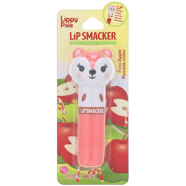 Lip Smacker, Lippy Pals, Bálsamo para labios, Zorro, Sabor manzana, 4 g (0,14 oz)