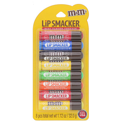 Lip Smacker M&M's, Lip Balm Party Pack, набор бальзамов для губ, 8 шт.
