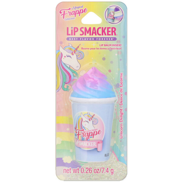 Lip Smacker, 沙冰杯潤唇膏，獨角獸喜悅，0.26 盎司（7.4 克）