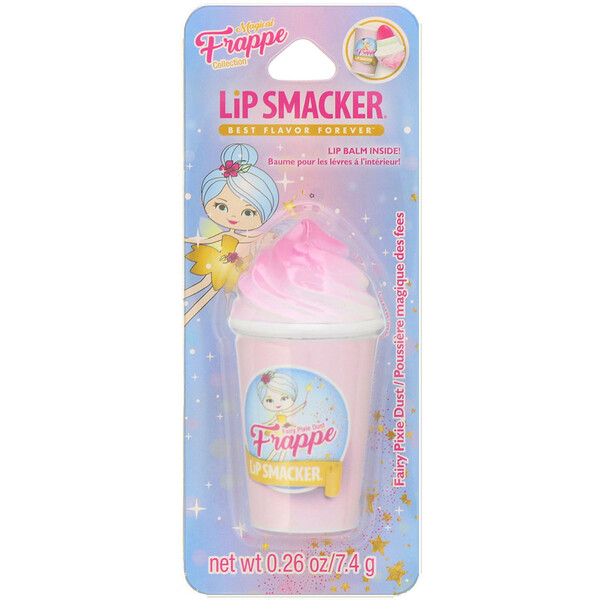 Lip Smacker, Bálsamo para labios con diseño de taza de Frappe, Polvo de hadas, 7,4 g (0,26 oz)