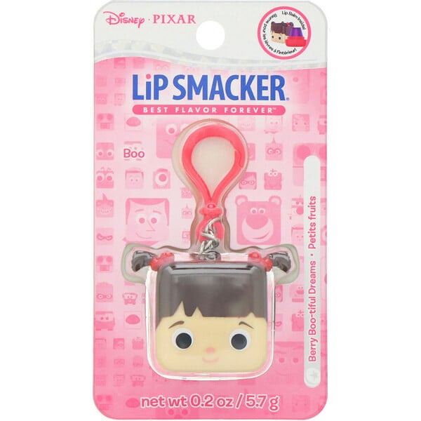 Lip Smacker, Bálsamo para labios Pixar, en forma de cubo, de Boo, sabor bayas, 5,7 g (0,2 oz)