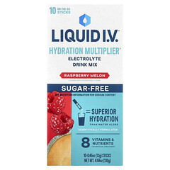 Hydration Multiplier®, суміш для напоїв із електролітами, малина й диня, без цукру, 10 шт. по 13 г