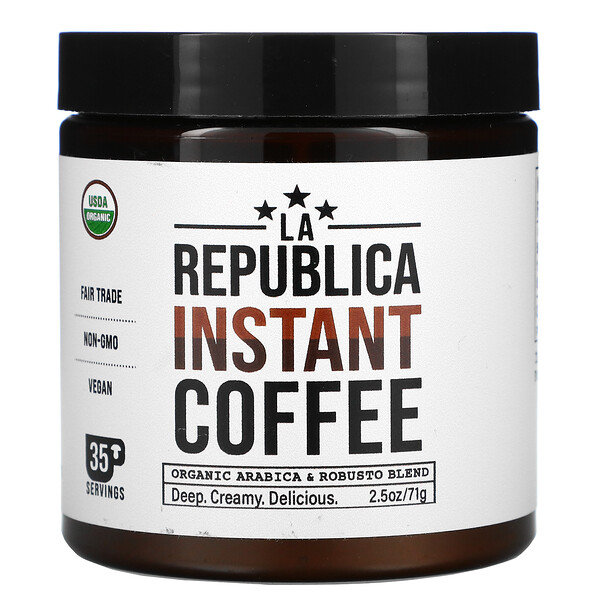 Instant Coffee, Organic Arabica & Robusto Blend, 2.05 oz (71 g)