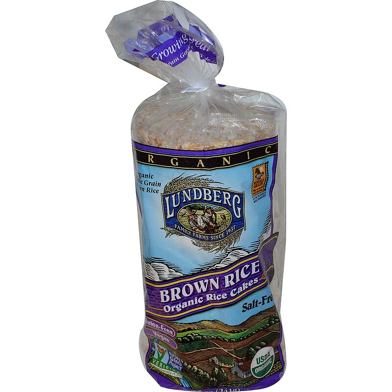Lundberg, Brown Rice Organic Rice Cakes, Salt Free, 8.5 oz (241 g) iHerb