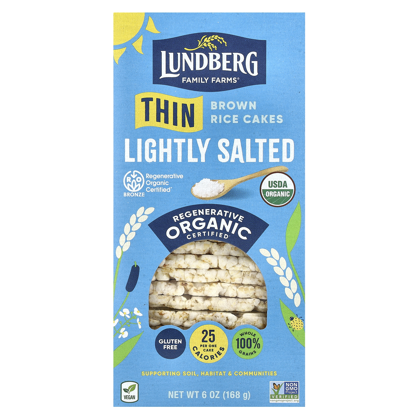 Bio dünne braune Reiskuchen, leicht gesalzen, 6 oz (168 g) - Bild 1 von 2