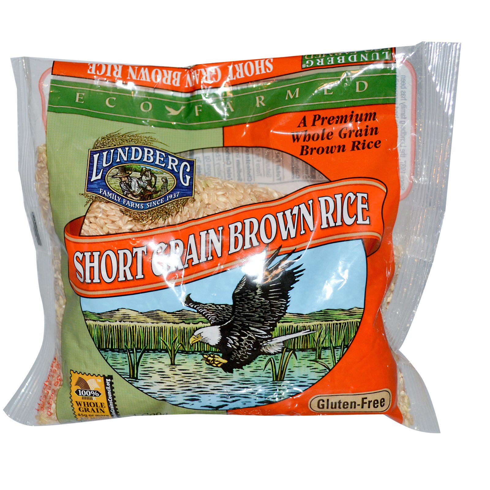 Lundberg Family farms short grain brown Rice 16oz (073416004108)
