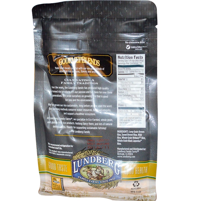 Lundberg, Gourmet Blends, Wild Blend Rice, 16 oz (454 g) iHerb