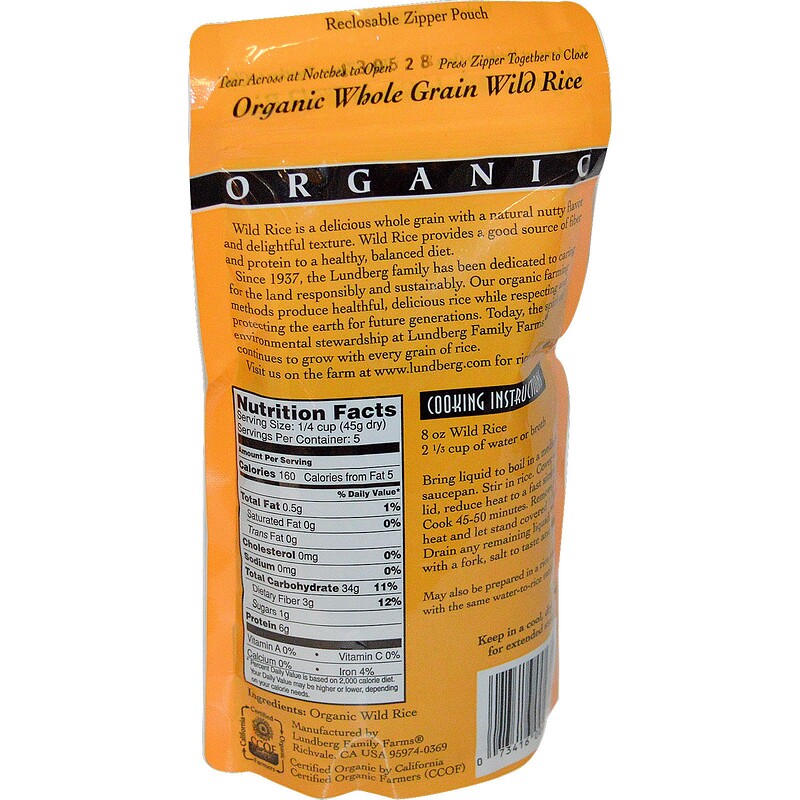 Lundberg, Wild Rice, Organic, 8 oz (227 g) iHerb