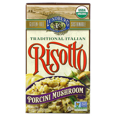 Lundberg Organic, Traditional Italian Risotto, Porcini Mushroom, 5.9 oz (167 g)  - купить со скидкой