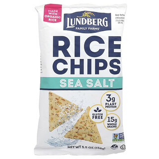 Lundberg, Chips de riz, Sel de mer, 156 g