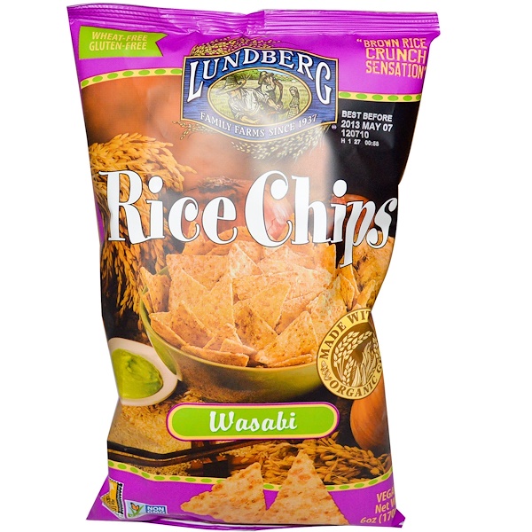 Lundberg, Rice Chips, Wasabi, 6 oz (170 g) iHerb