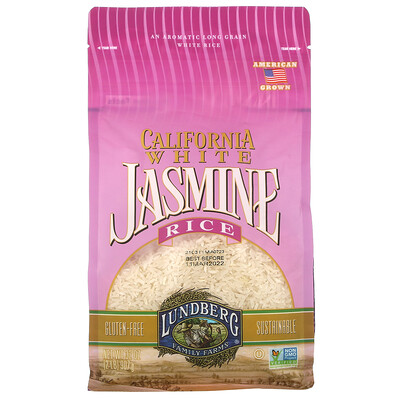 Купить Lundberg California White Jasmine Rice, 2 lbs (907 g)