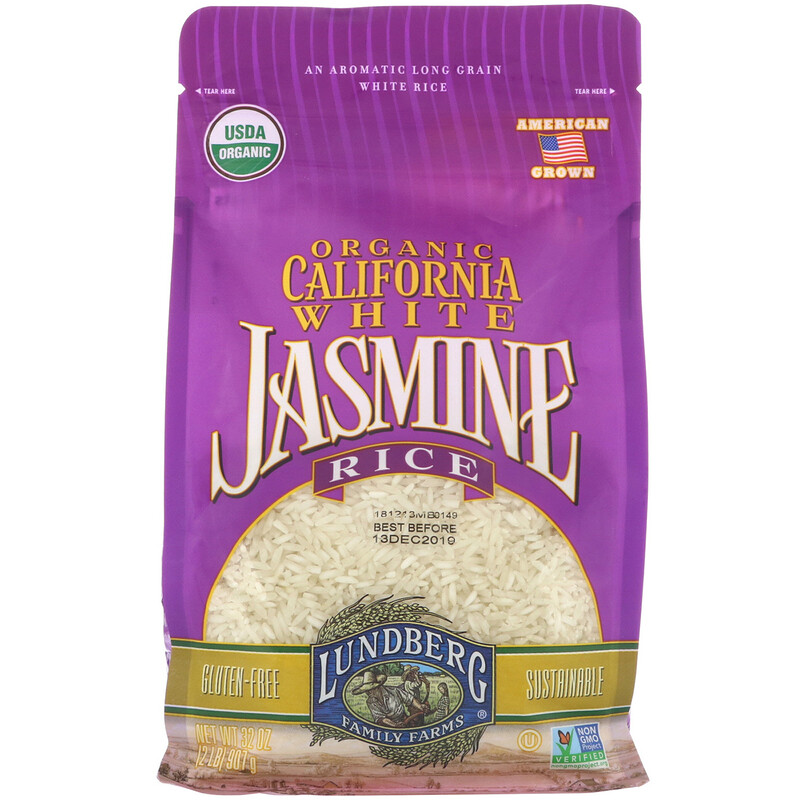 Lundberg, Organic California White Jasmine Rice, 2 lbs (907 g) iHerb
