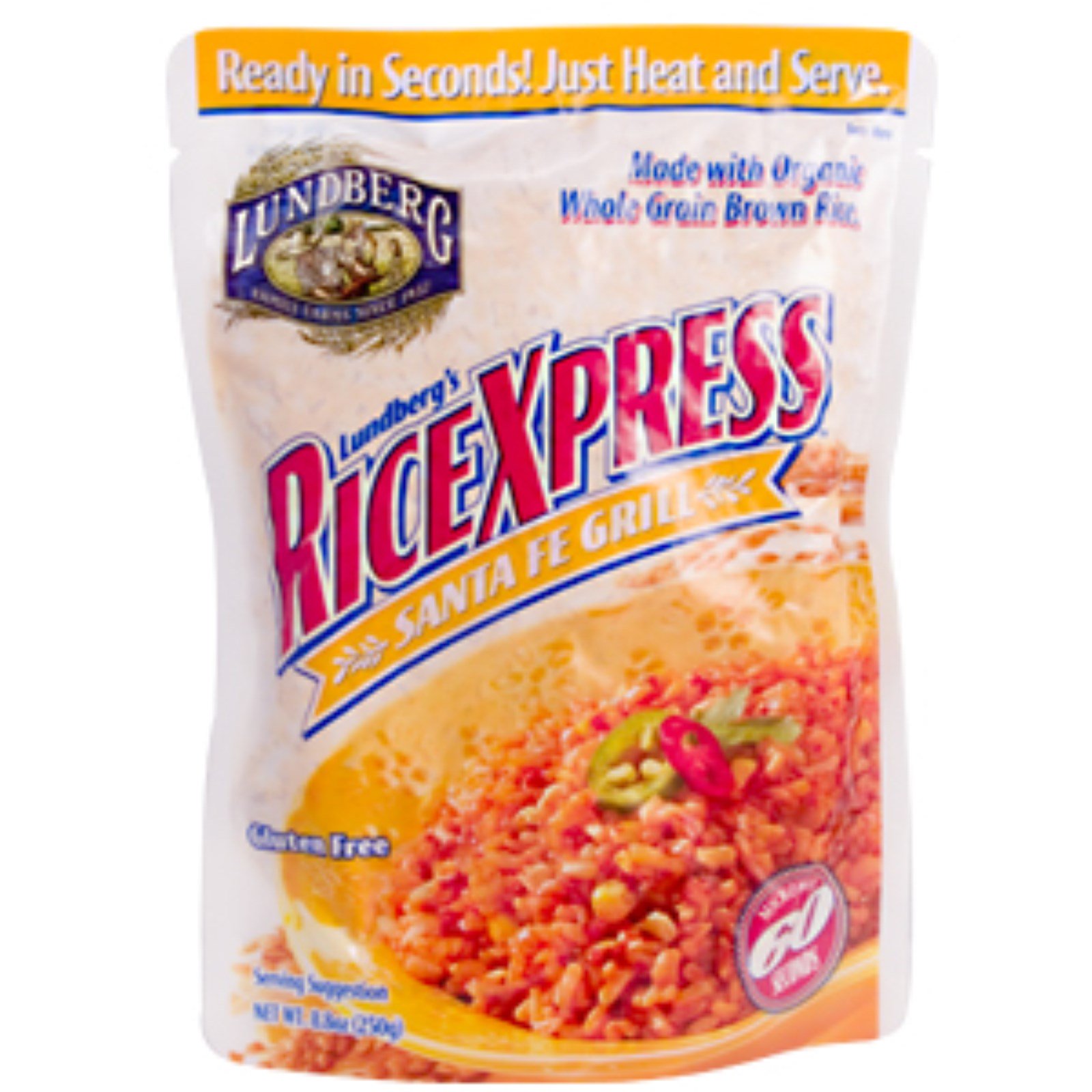 Lundberg Family farms Santa fe grl Rice exp 8.8oz (073416045347)
