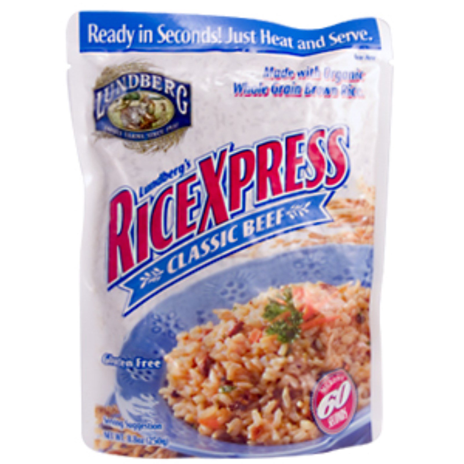 Lundberg Family farms Classic beef Rice exp 8.8oz (073416045361)