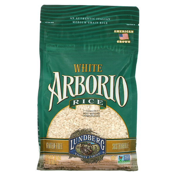Lundberg, White Arborio Rice, Gluten Free, 32 oz (907 g)