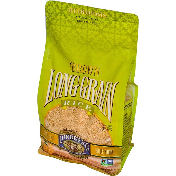 Lundberg Family farms Long grain brown Rice eco-farmed Long grain brown Rice. (073416197626)