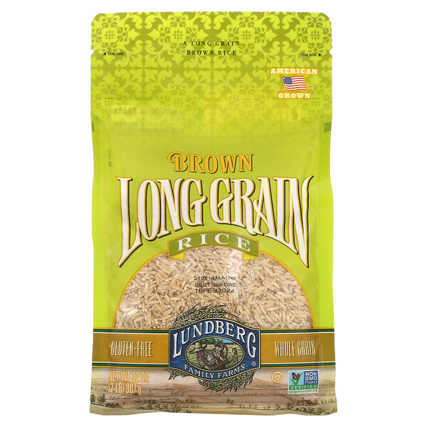 Lundberg, Arroz integral de grano largo, 32 oz (907 g)