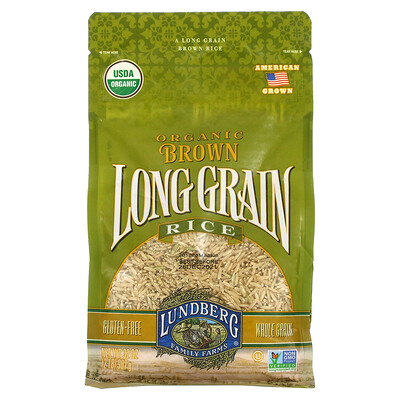 Lundberg Organic Brown Long Grain Rice, 32 oz (907 g)