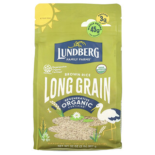 Lundberg, 有机糙米，长粒，32 盎司（907 克）