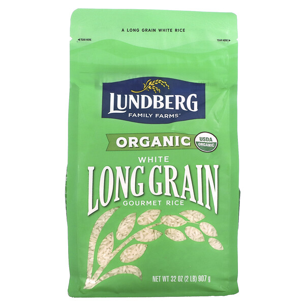 Lundberg, Organic White Long Grain Gourmet Rice, 32 oz (907 g)