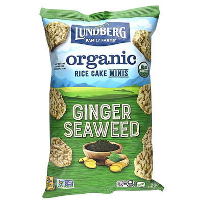 Lundberg Organic Rice Cake Minis Ginger Seaweed 5 oz (142 g)