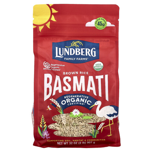 Lundberg, Organic Brown Rice, Basmati, 32 oz (907 g)