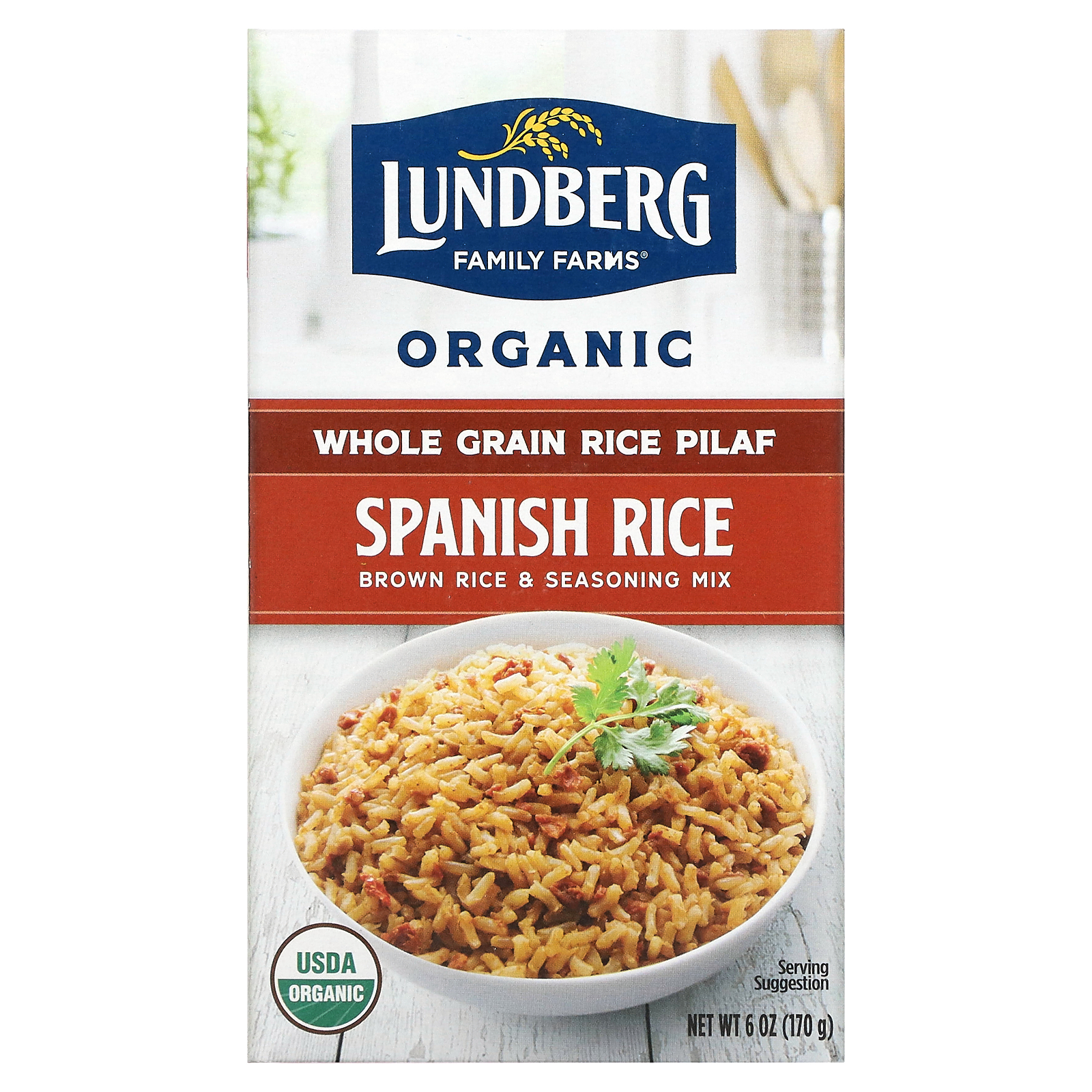 Lundberg, Organic Whole Grain Rice Pilaf, Spanish Rice, 6 oz (170 g)